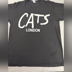 CATS London 1981 Vintage Musical Theater Black Tee Shirt XL Unisex